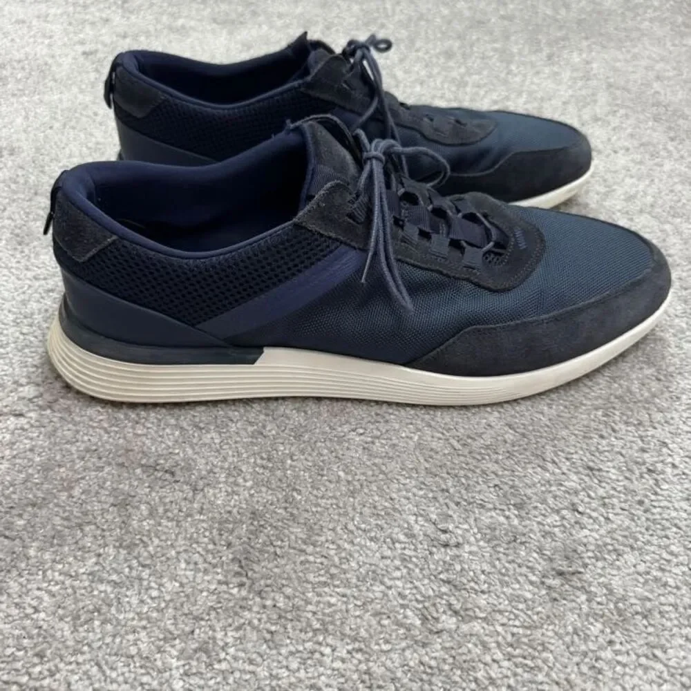 Wolf & Sheperd Crossover Longwing Suede Sneaker Shoes Mens 14M Navy Blue Casual